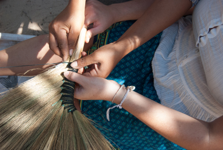 Making brooms in Cambodia